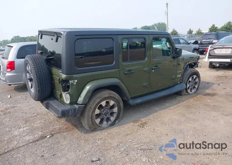 2021 Jeep Wrangler Unlimited Sahara 4X4 из США, поврежденный, VIN 1C4HJXEG1MW651560